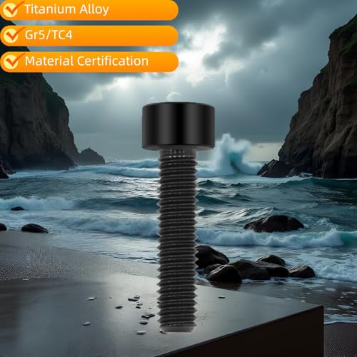 Image of M8x30mm Titanium Bolts, Black, 6PC