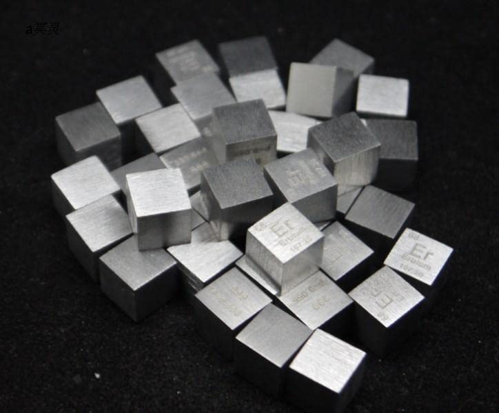 1 pieza 99,9% de metal de erbio puro, cubo de metal tallado, maravillosa colección de manualidades, 10 x 10 x 10 mm