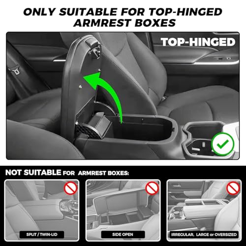 Image of 5 in 1 Center Console Cover with Cup Holder, Universal fit for All Car Armrest Cushion, Tissue Box Slot, Mobile Phone Storage Slot, Car Accessories Interior Organizers