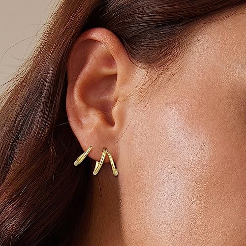 Petits bijoux faits à la main boucles d'oreilles Huggie en finition haut de gamme