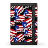 Puerto Rican Flag Trifold Wallets for Men with Credit Card Slot Clutch Purses Fashion Coin Purse