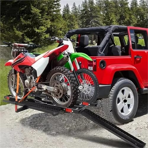 Rampa de acero para motocicleta con soporte para 2 e-bikes miniatura 2