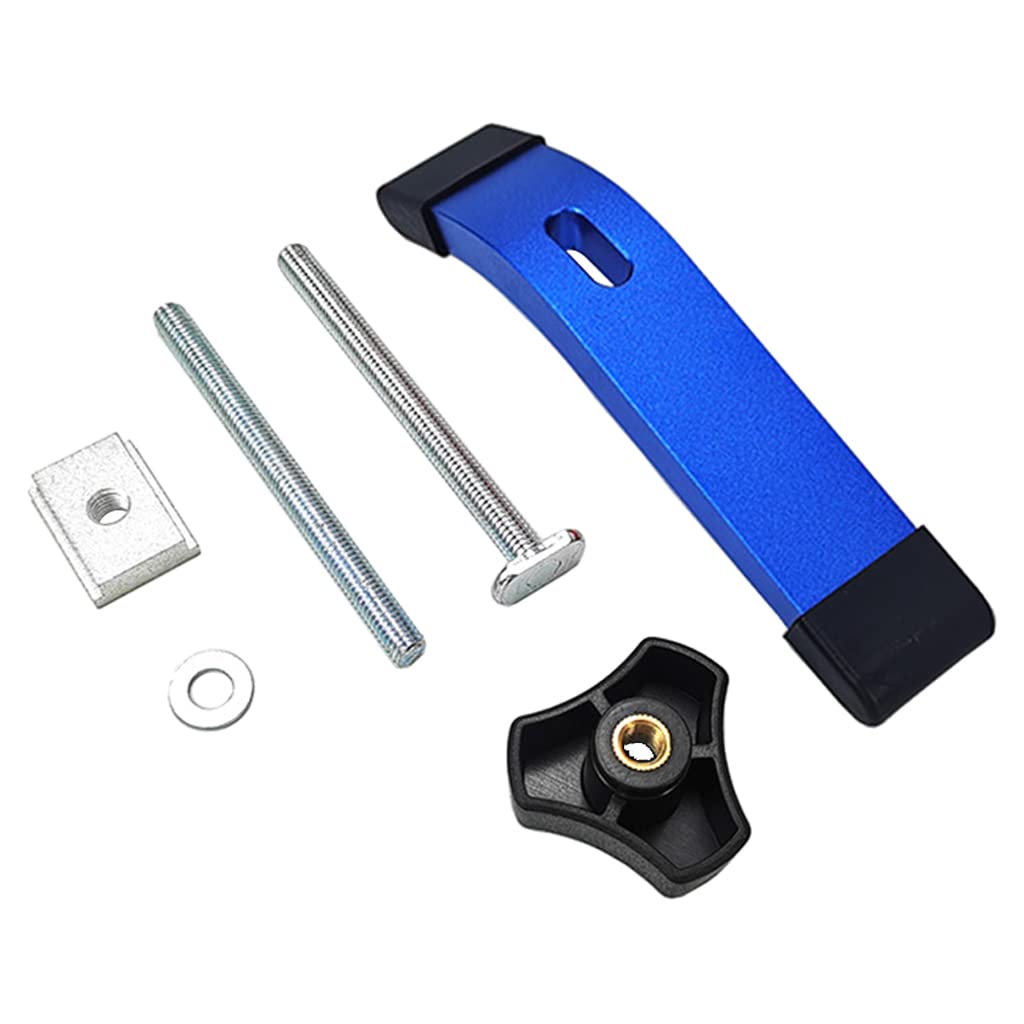 Router Clamp for T Tracks Hold Down Clamp T-Type Slide Slot Track Stopper Aluminum Alloy Woodworking Professional Tracks Hold Down for Router Routers Drill Presses