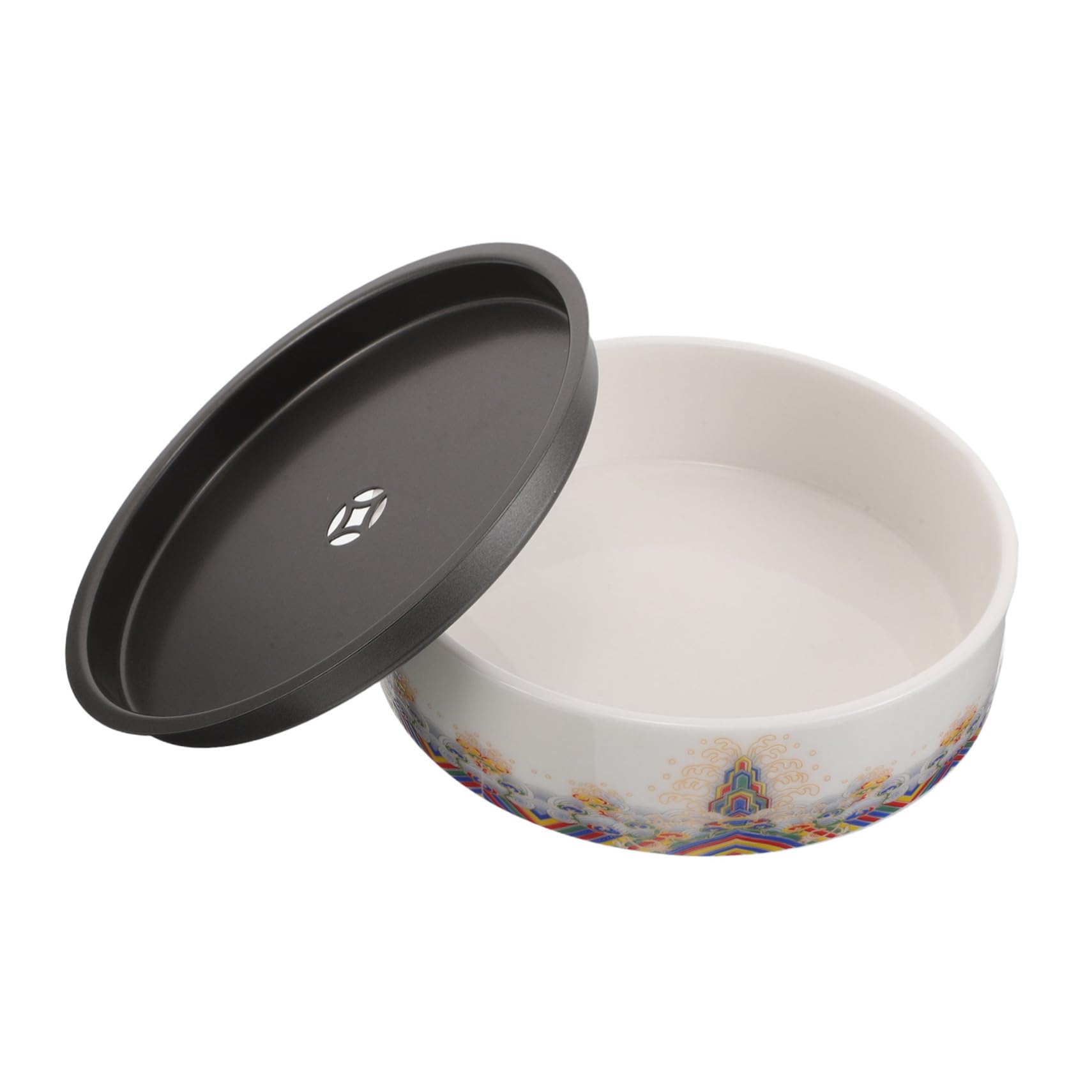 VALICLUD Detachable Round Tea Pot Tray: Easy Maintenance Double-Layer Draining Cup Kettle Tray - Suitable for Tea Tables Dining Rooms