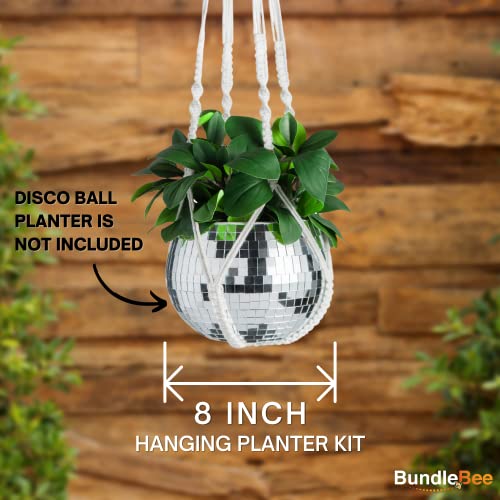 Macrame Plant Hanger With Short Rope (No Tassel) - 35 Inch - Cotton Macrame Cord For Boho Decor Flower Pots - Bohemian Chic Home Decor, Simple Indoor Outdoor Hanging Houseplants Or Terrarium | 1 Pack #TOP2