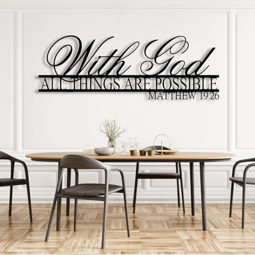 Lunwall With God All Things Are Possible Rustic Elegant Biblical
