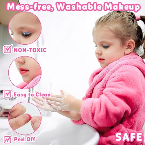 Image of Kidology Kids Makeup Kit for Girl, Unicorn Toys for Girl Real Washable Makeup Girls Princess Play Make Up Toys, Makeup Set for Age 3+ Year Old Christmas & Birthday Gift (Beauty Tote Makeup Set)