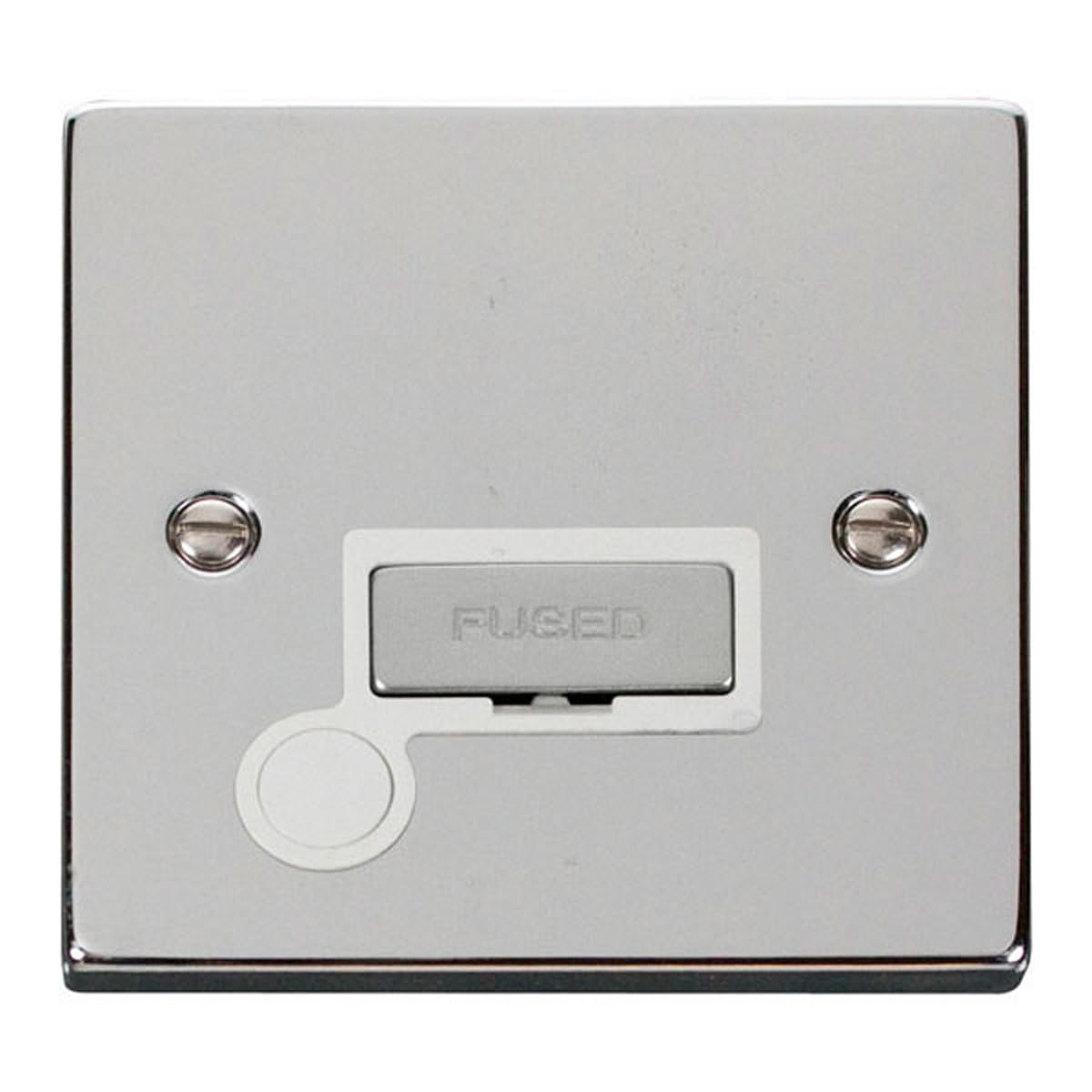 Click Polished Chrome 13A Fused Ingot Connection Unit With Flex