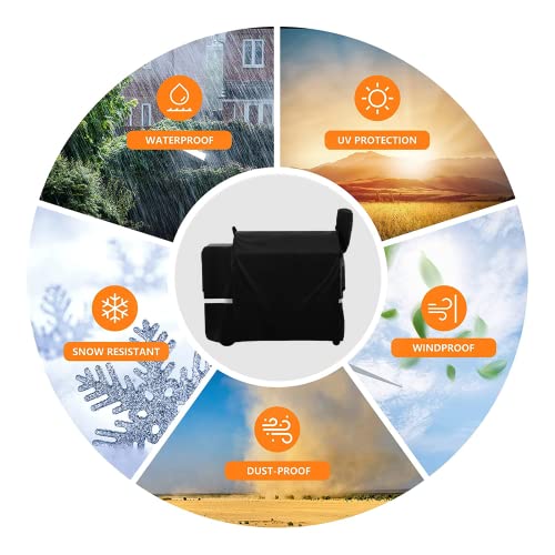 Utheer Heavy Duty Waterproof Wood Pellet Grill Cover For Traeger 34, Pro 34/780, Texas Pro 34, Z Grills 700/550 Series Grills, Outdoor Full Length Smoker Grill Cover For Traeger Bac380 Bac504 #TOP3