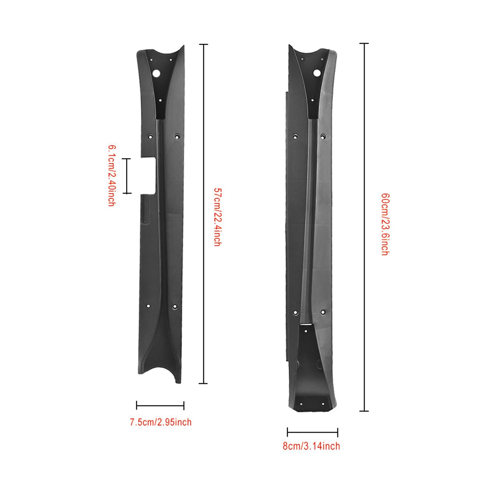 Fundas protectoras laterales de cabina izquierda y derecha de alto impacto, cubiertas protectoras laterales de repuesto para patinete eléctrico, fundas laterales para cabina izquierda y derecha