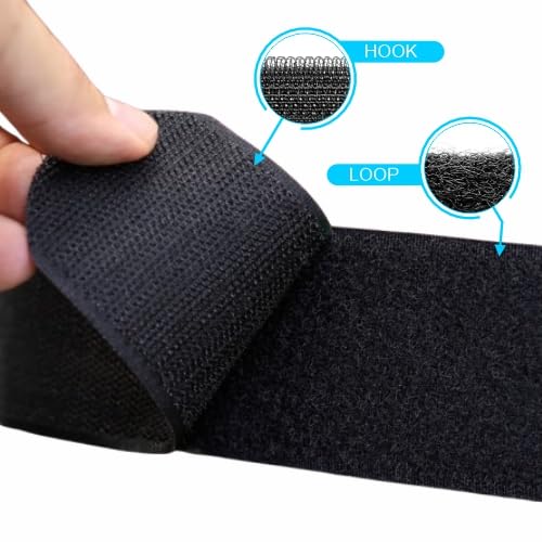 Sky Luggage Strap 2 Meter Long | Hook & Loop | Adjustable Suitcase Belt | Must Have Travel Accessory | Heavy Duty Baggage Strap | Secure and Easy Identification | Black | Pack of 2 1