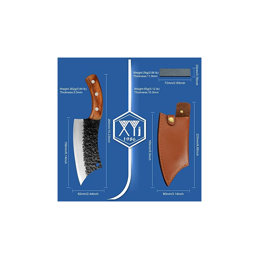 XYJ-Japanese-Chef-Knife-Set-Serbian-Boning-Knives-High-Carbon-Steel-Cleaver-Santoku-Slicing-Knife-With-Sheath-Carry-BagSharpener-Rod XYJ Japanese Chef Knife Set Serbian Boning Knives High Carbon Steel Cleaver Santoku Slicing Knife With Sheath Carry Bag&Sharpener Rod