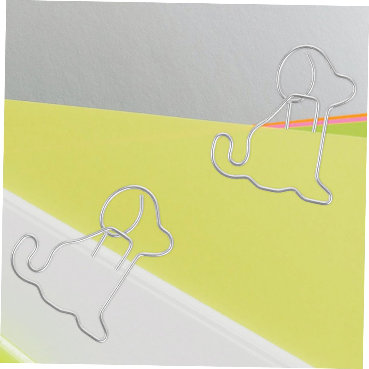 Garneck 4 Set Di Fermagli Per Carta in Metallo Fermagli Per Ufficio Fermagli Creativi A Forma Di Cane Piccoli Fermagli Per Documenti 100 Pezzi*4