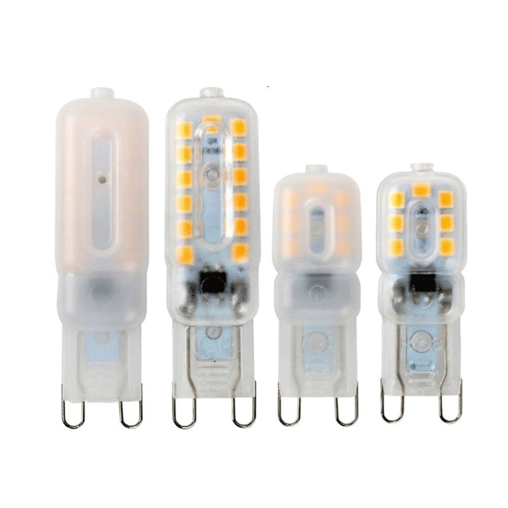 Fengyan Casa Lampadine, Confezione da 20, lampadine a LED a mais G9 2835SMD AC220V 3W/5W dimmerabili for ufficio, centro commerciale, casa(Clear cover - warm white,3W)