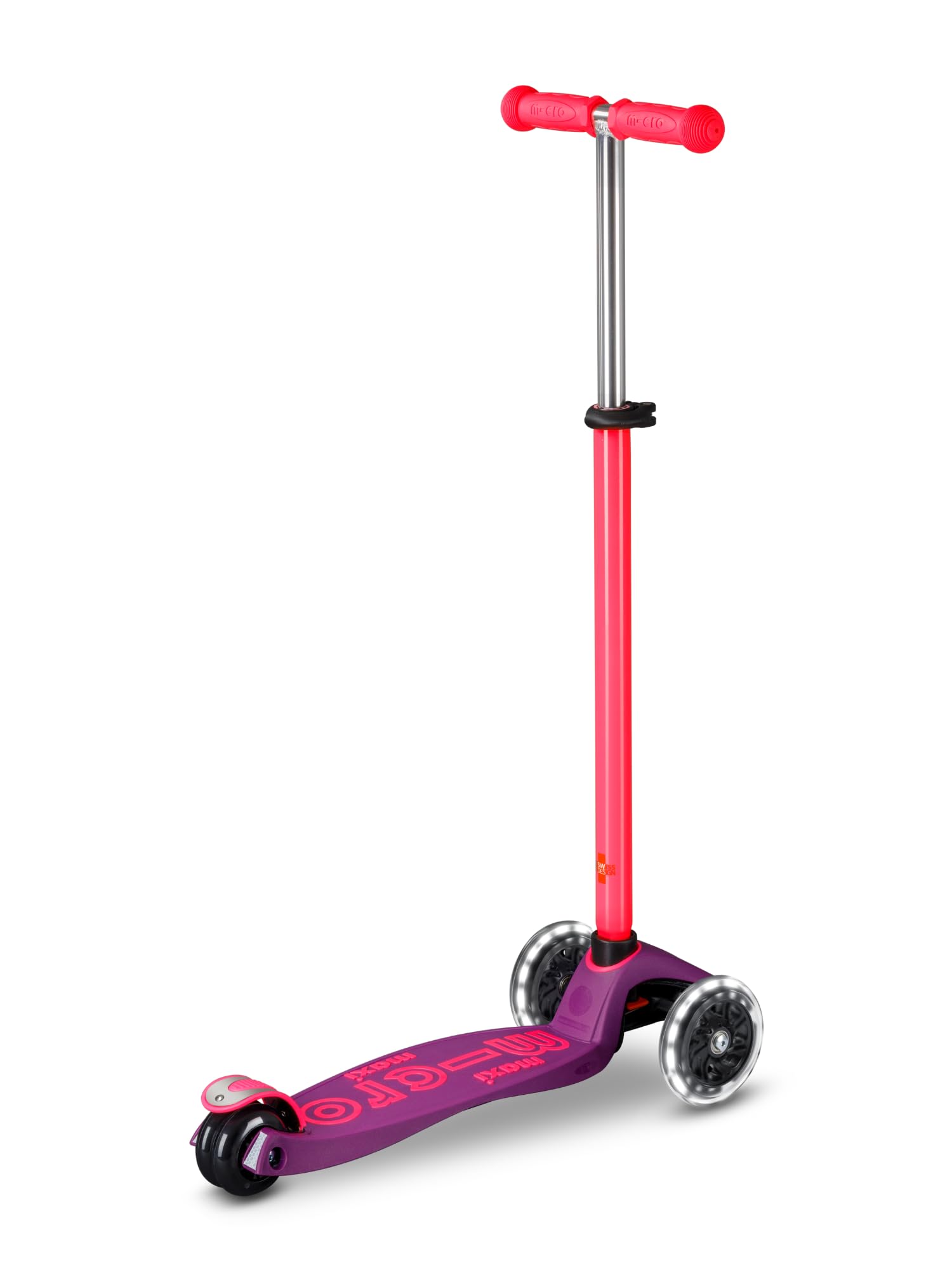 Micro Monopattino da bambino Maxi Deluxe Neon Rosa LED