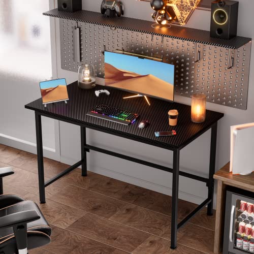 Hldirect Sturdy Writing Desk With Carbon Fibre Surface 32" Small Computer Desk For Small Spaces Ergonomic Home Office Desks Modern Simple Work Table Black #TOP1