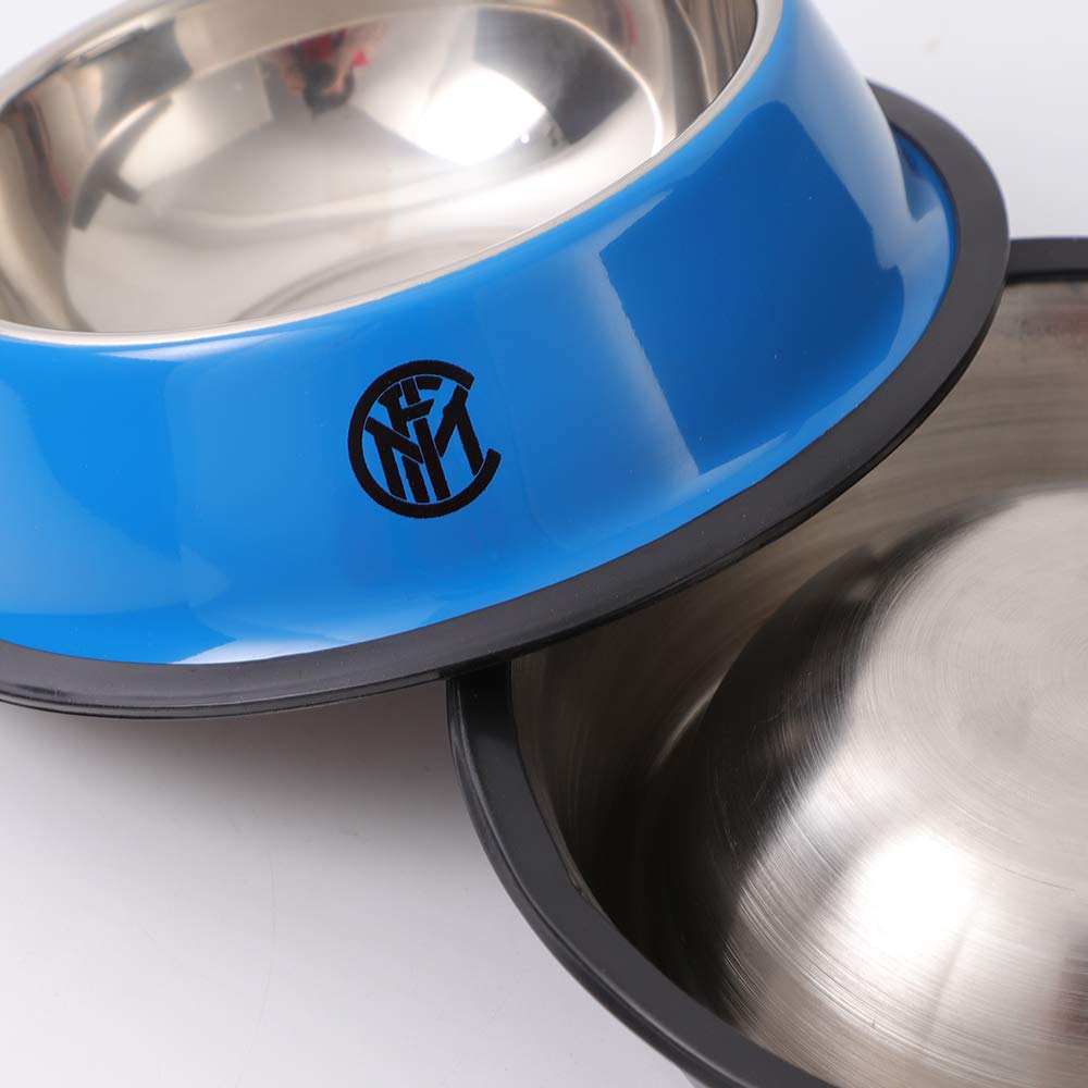 Inter Prodotto Ufficiale Set 2 Ciotole Animali Domestici, Nero Azzurro, taglia unica