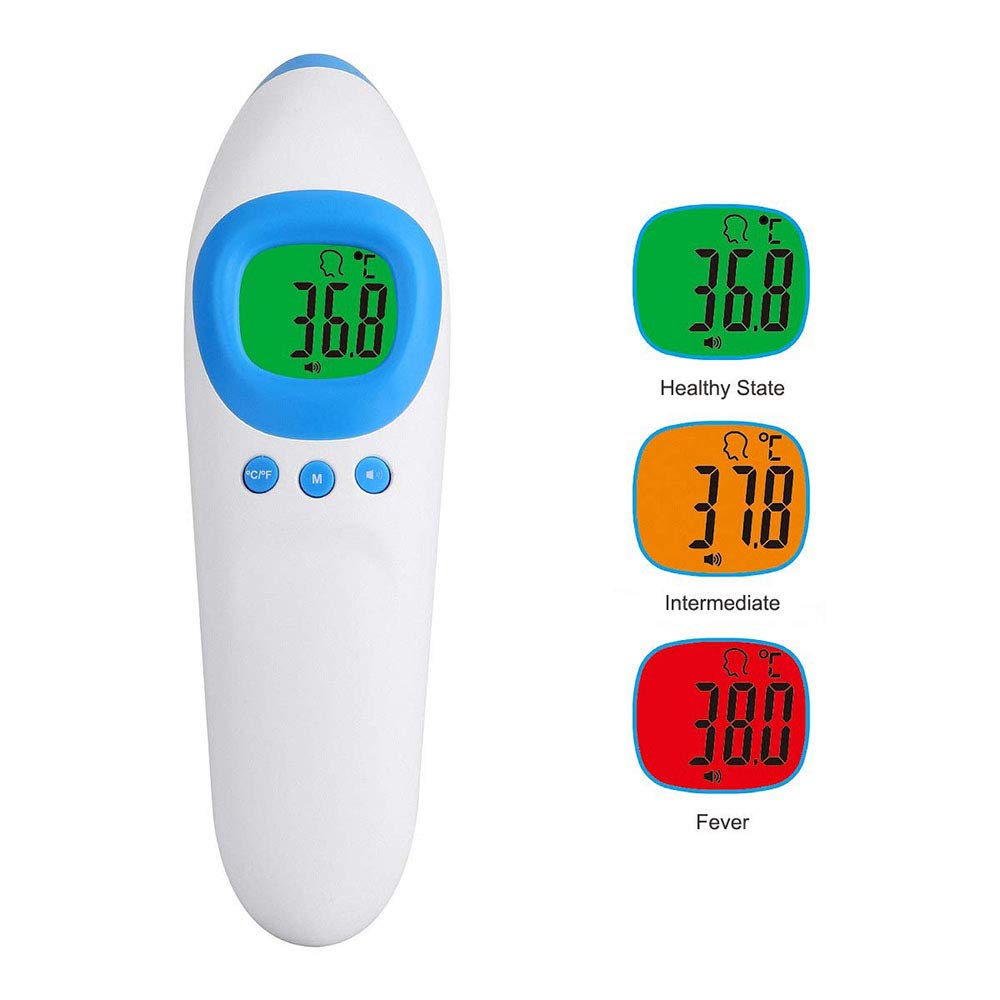 Frente Termómetro Infrarrojo Digital Medición De La Temperatura para El Bebé Y Adulto para El Hogar Y Uso Médico (Azul)