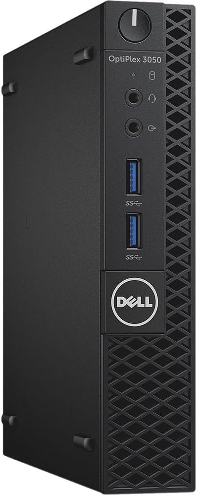 Dell Optiplex 3050 Mini Ordinateur de Bureau, Intel Core i7-7700, 8 Go de RAM, SSD 256 Go, Wi-FI, Bluetooth, Clavier QWERTY US, Windows 11 Pro (Reconditionné)
