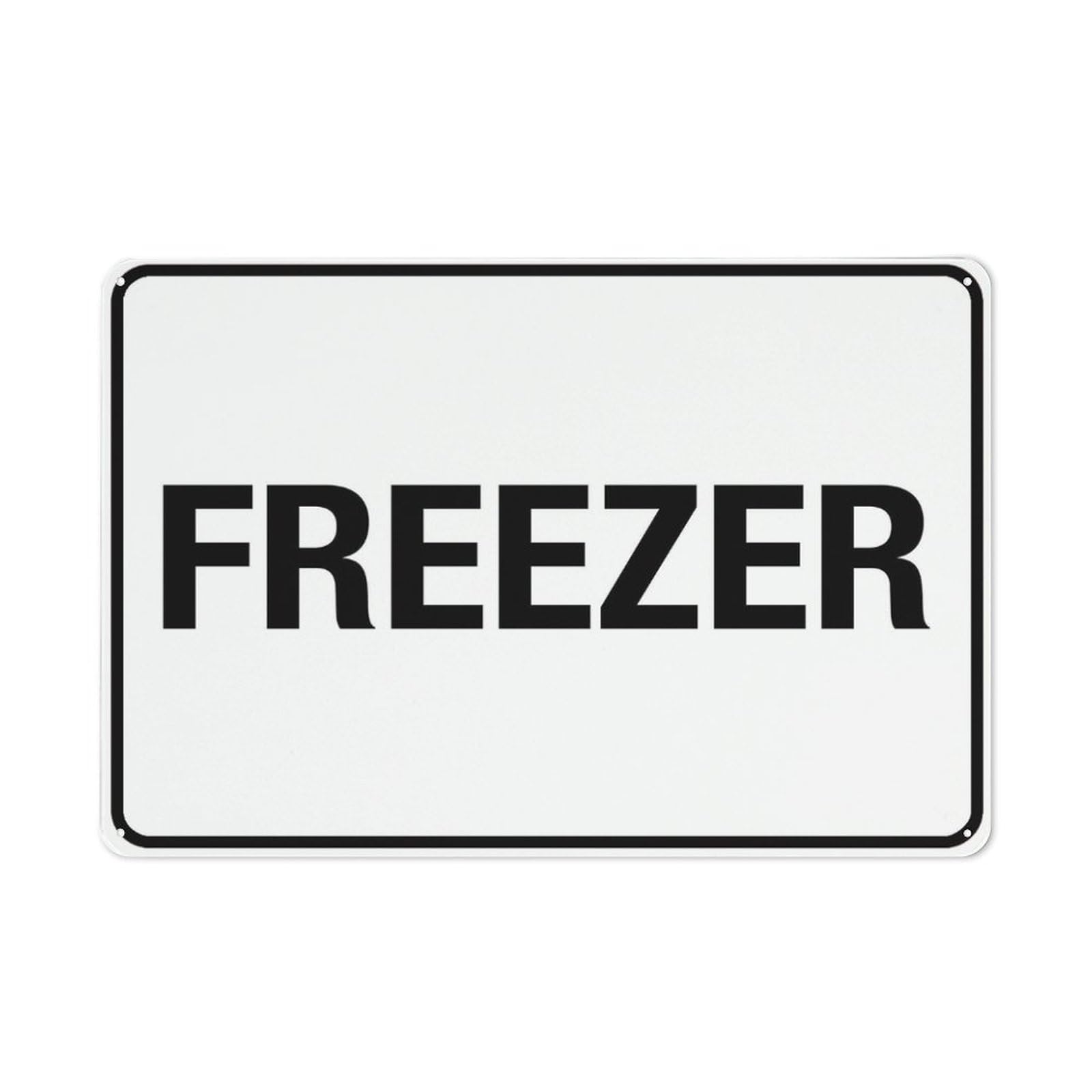 Freezer Sign 8X12 Inch Rust Free Aluminum Easy To Read & Sturdy Keep Out Outdoor Metal Signs For Home Farm Yard