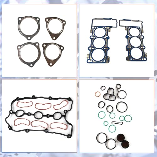 Image of 3.0 TFSI Engine Cylinder Head Gaskets Seals Kit Fits for Audi A4 A5 A6 A7 Quattro / S4 / S5 3.0L, 12-15 VW Touareg 3.0 TSI TFSI V6 Replace OE 06E103149AG 06E253039C 06E103483P 06E103484N