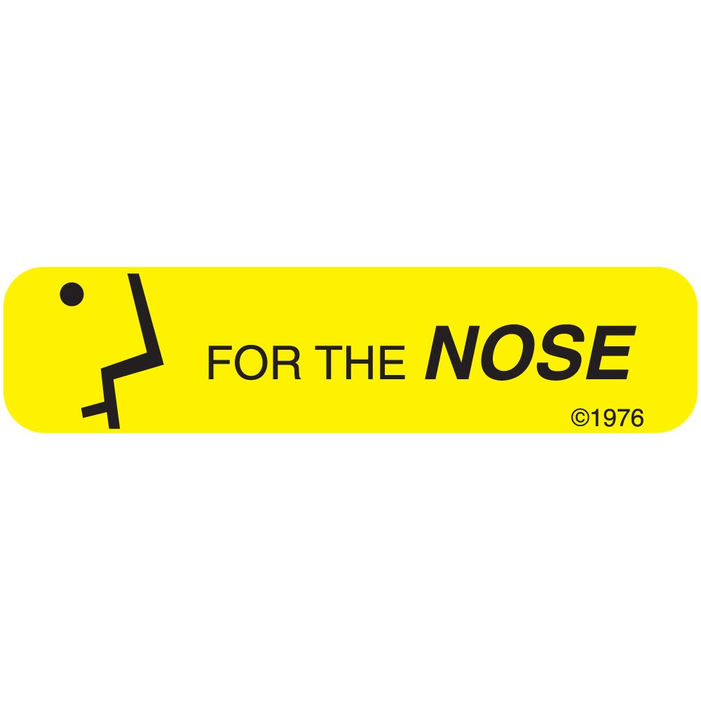 1-25G "for The Nose" Permanent Paper Label, 1 9/16" x 3/8", Yellow, Pack of 1000