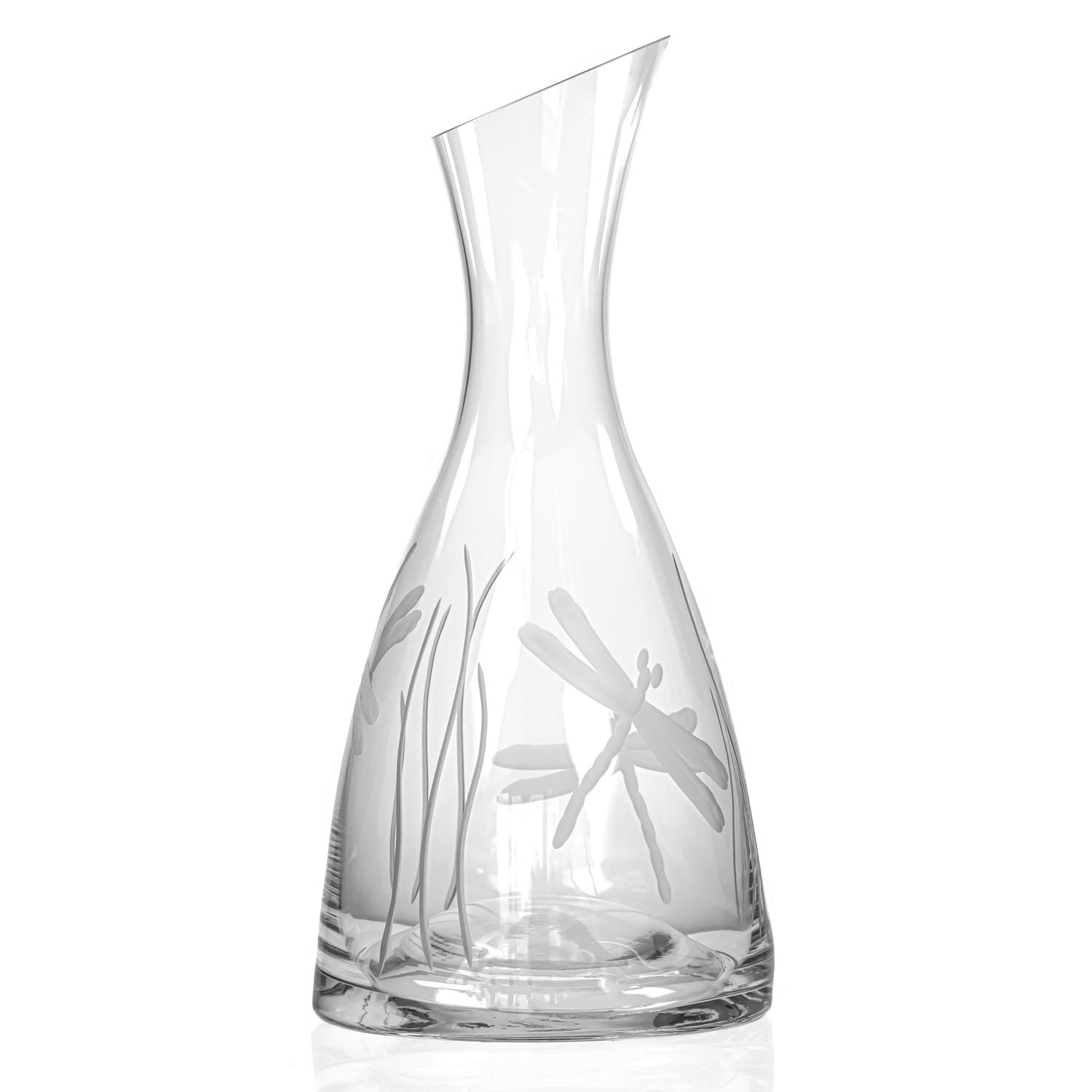 Rolf Glass Dragonfly 37.25oz Wine Carafe | Lead-Free Diamond-Engraved Glassware | Elegant Wine Decanter For Any Occasion