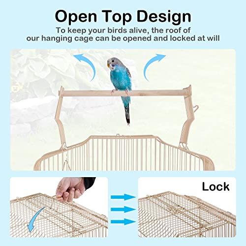 BestPet Bird Cage Parakeet Cage 64 inch Open Top Standing Parrot Cage Accessories with Rolling Stand for Medium Small… - Image 4