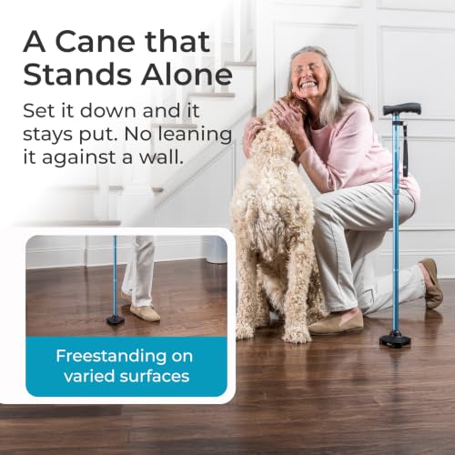 Image of HurryCane HCANE-PP-C2 Freedom Edition Foldable Walking Cane with T Handle