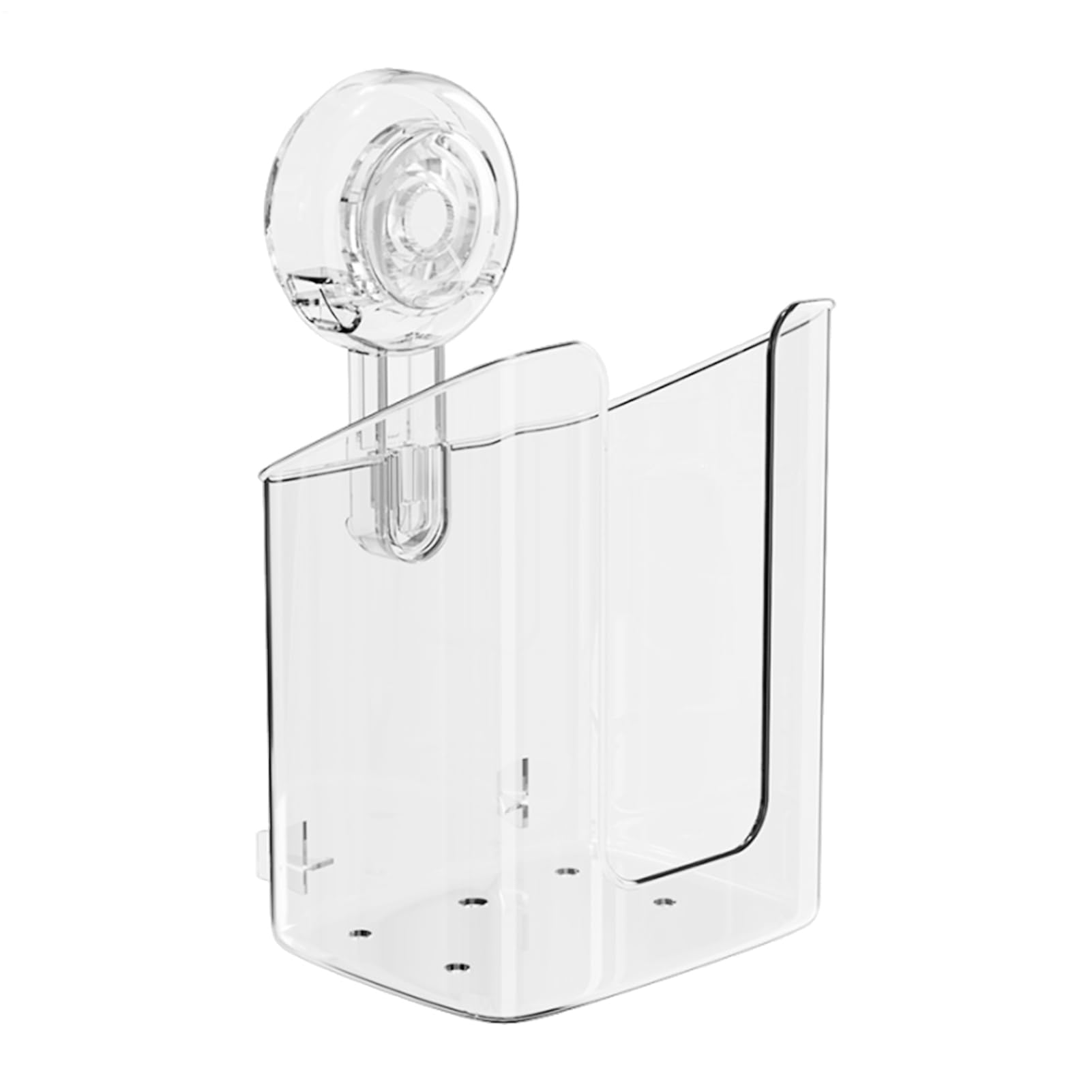 Wipes Dispenser - Clear Wall Mounted Holder, Refillable Container, Flushable Wipe Organizer, Suction Cup Mount | Clear Wipe Dispenser for Kitchen Bedroom Bathroom Countertop Usages
