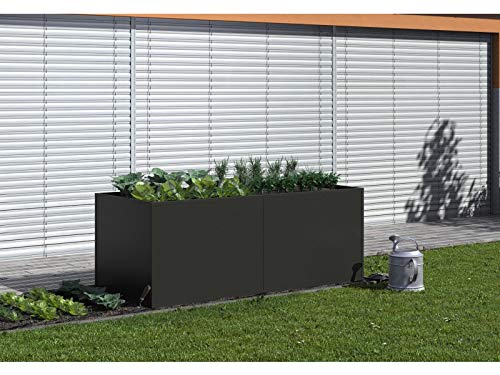 Preisvergleich Produktbild KGT Aluminium-Hochbeet 210 Anthrazit-Grau 16000030