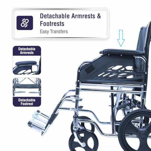 Image of VMS Careline Tour Premium Ultra Lightweight Transport Wheelchair