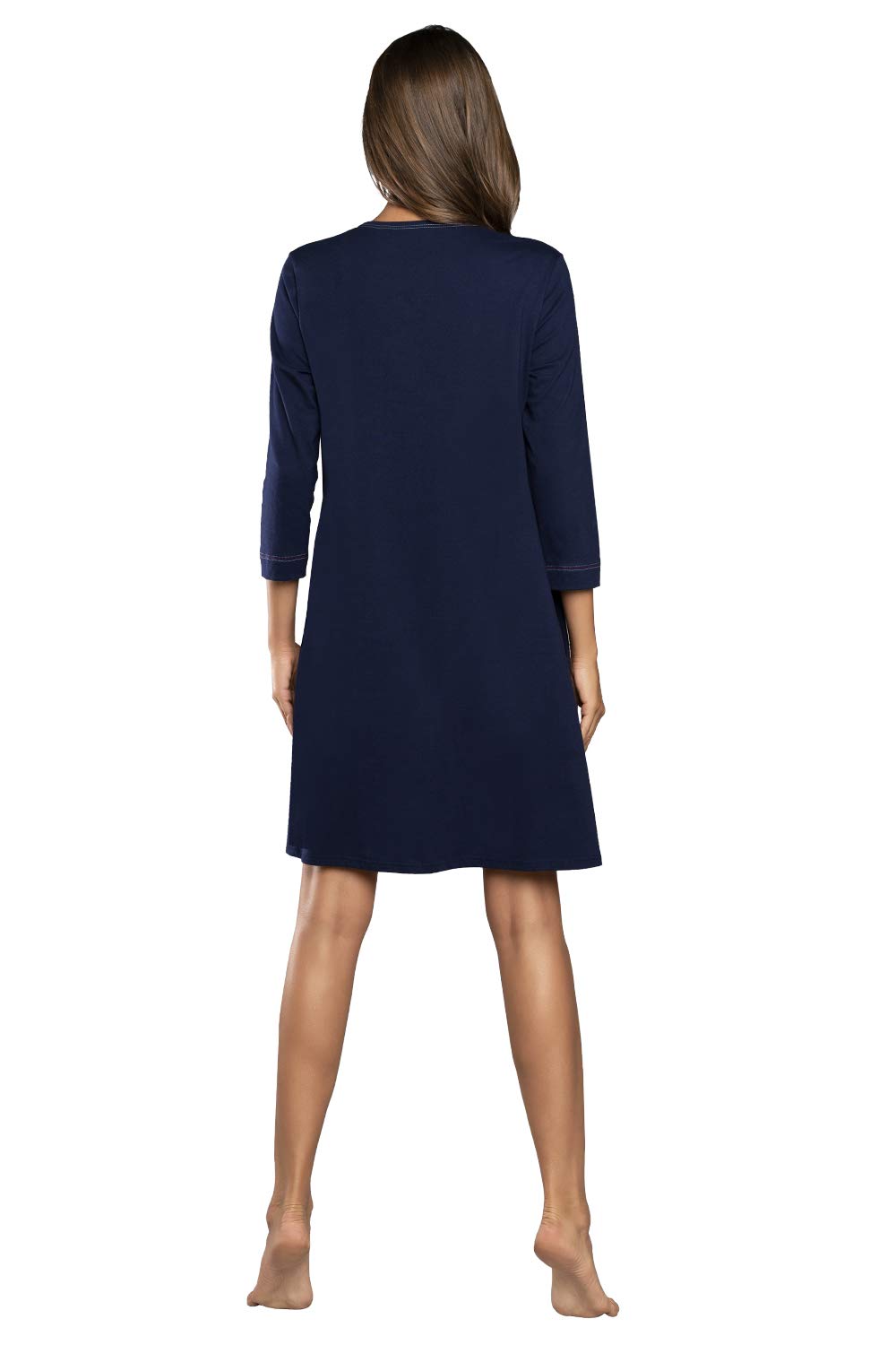 Italian Fashion Chemise de Nuit Allaitement | Pyjama Grossesse et Maternité | Pyjama Femme Enceinte pour la Maison et l’Hôpital | Tenue Maternité Accouchement avec Fermeture S-XXL