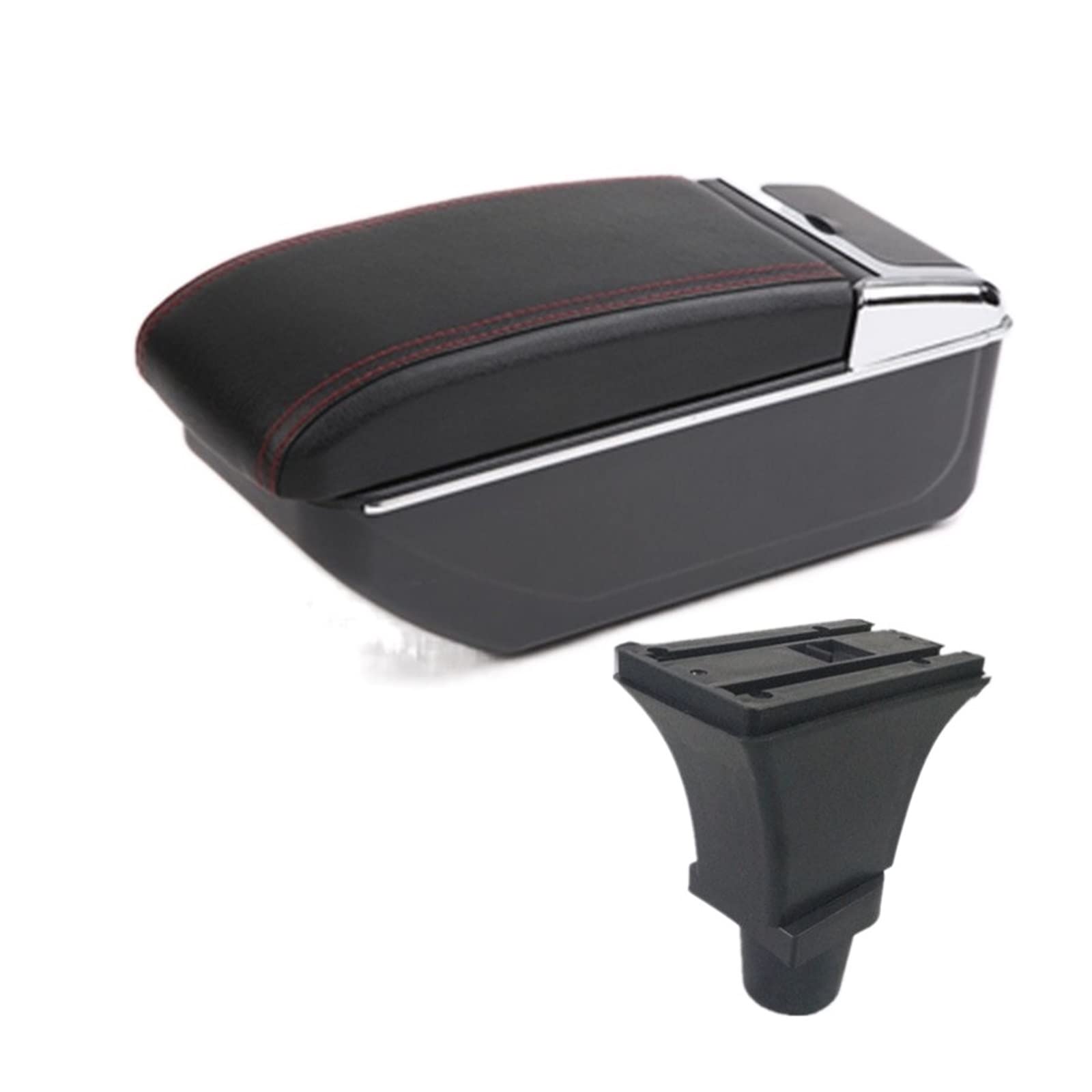 Car Armrest Box For Fiat 500 Armrest Box Central Store Content Storage Box With Cup Holder Ashtray USB Interface(B1 NO USB)