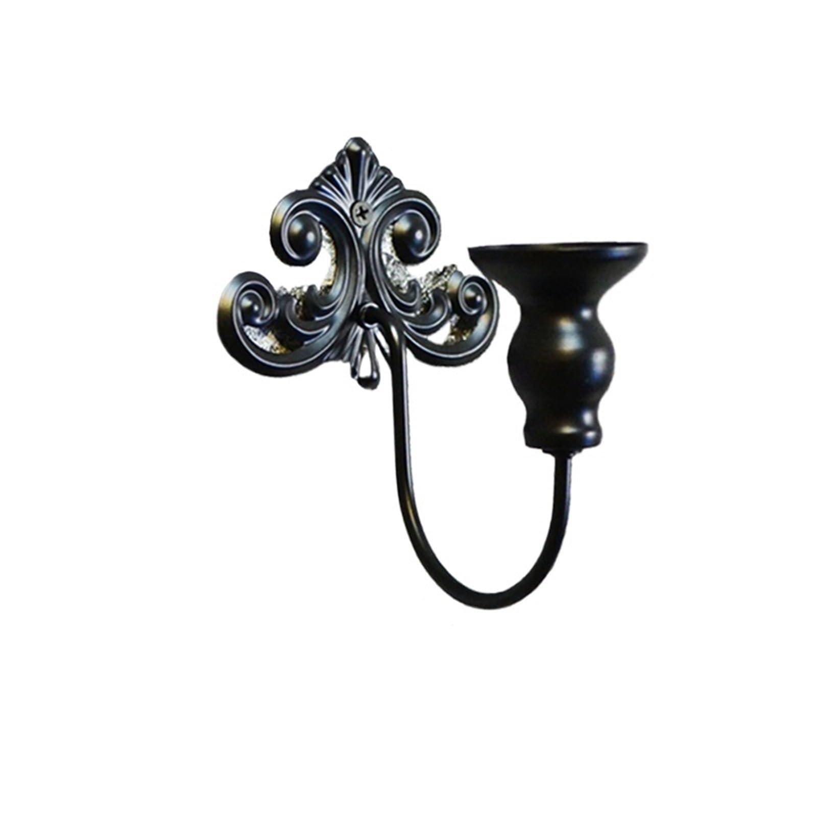 Wandkerzenständer 2 stücke Wand Hängen Kerzenhalter Wand Lampe Duft Kerze Dekoration Kerzenhalter Home Bar Outdoor Kerze Laterne Für Badezimmer(Black)