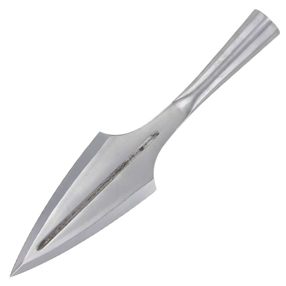 Armory Replicas - Functional Viking Age Real Spear Head Attachment- Hand Forged Tempered Carbon Steel Medieval Reenactment Spear Head - Shaft Not Included