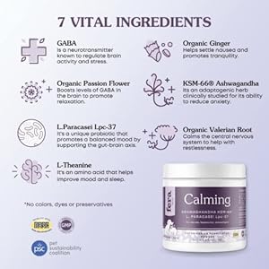 Fera Pets Calming Supplement for Dogs & Cats – Vet Created – GABA & Ashwagandha Supplements Help Cat & Dog Anxiety, Stress or Hyperactivity -60 Scoops