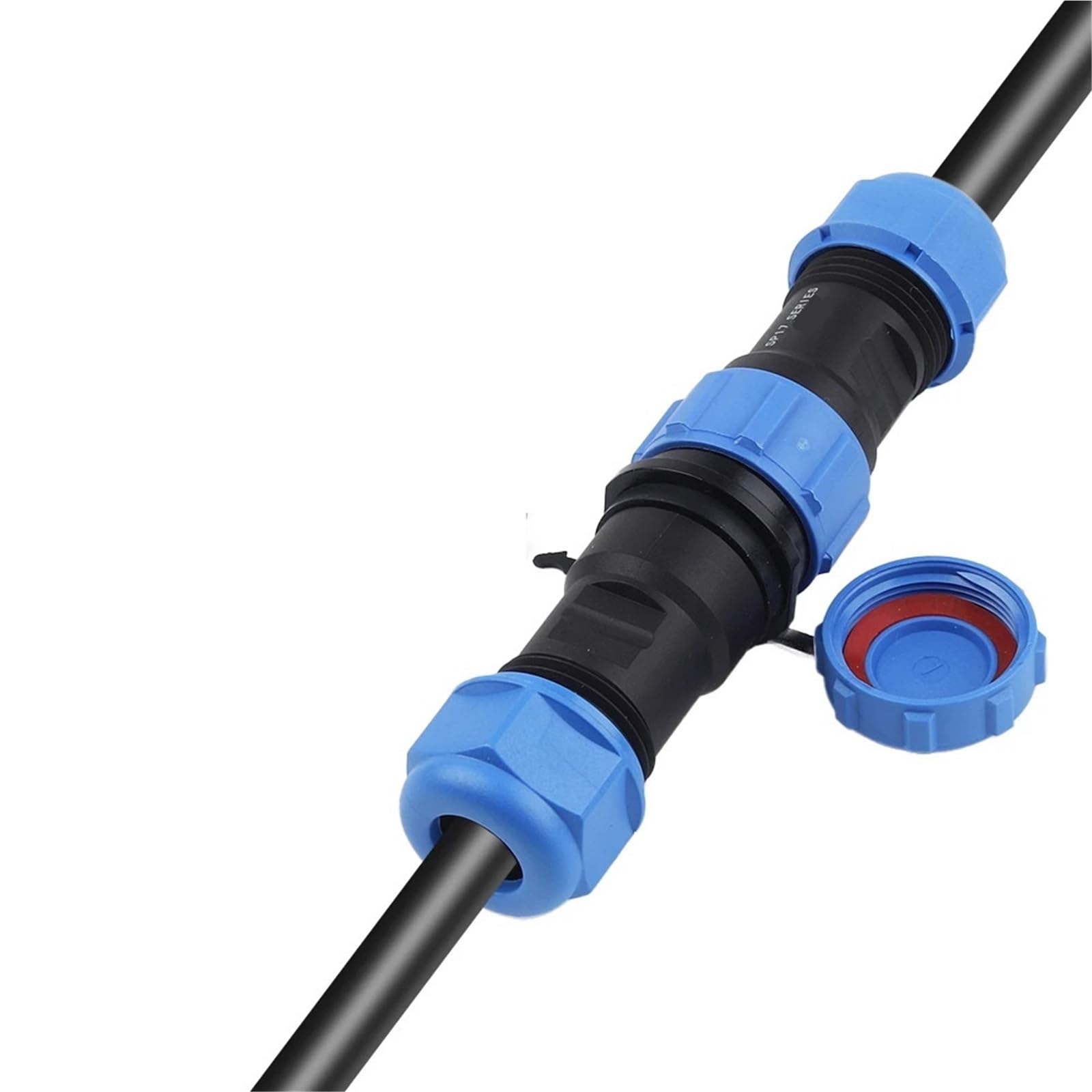 Conector de aviación LP SP17 estanco IP68 con tuerca de acoplamiento para conexión aérea 3P 7
