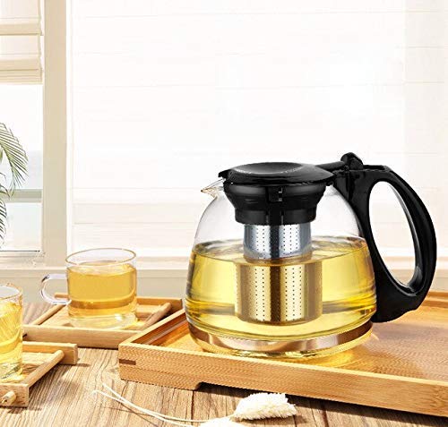 1100ml & 1300ml Hitzebeständiger Glaskessel Teekanne Puer Flask Teekanne Edelstahl Innenschicht Bürotee Set Drinkcare Tool