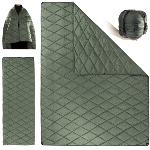 Collegabile per Spazi più Grandi – Progettato con bottoni laterali che consentono di unire più coperte per una copertura più ampia. Ideale per famiglie, coppie o gruppi durante le escursioni in campeggio
