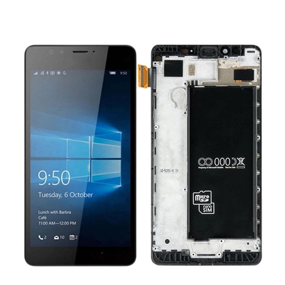 Showgood Écran tactile LCD de rechange pour Microsoft Nokia Lumia 950 RM-1118 1104 1106 Noir avec cadre