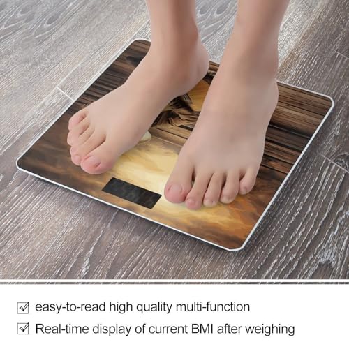 Báscula digital corporal de vidrio templado con pantalla LCD miniatura 5