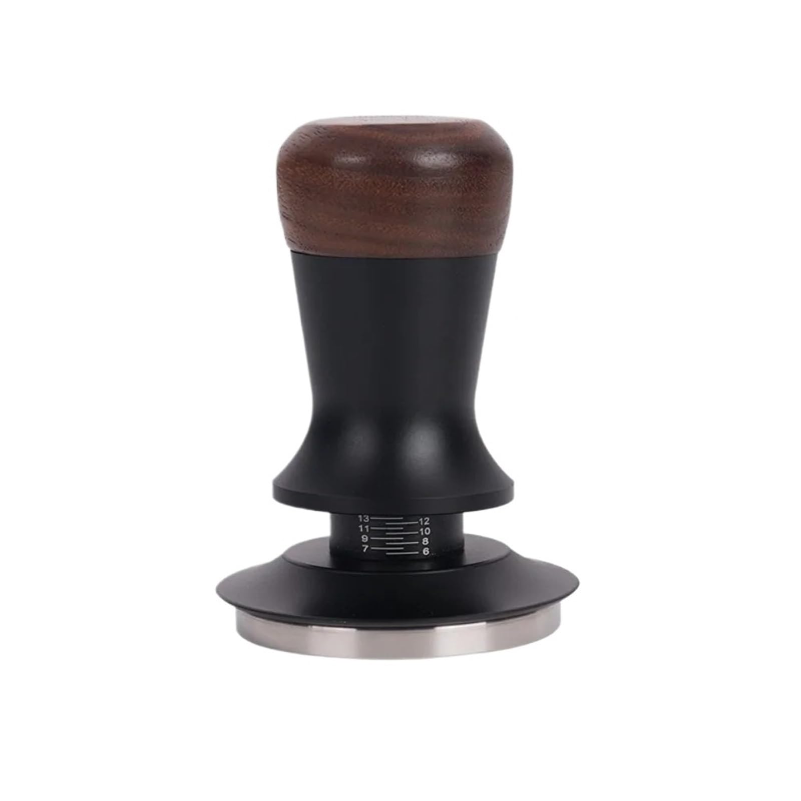 Pressino for Caffè In Legno Di Noce Da 51/53/58 Mm Accessorio for Barista A Pressione Costante for Tutti Gli Usi(Flat 51mm)