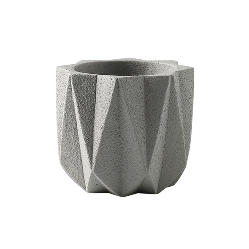 GELASIGE Flower Pots Cement Flower Pot Simple Home Office Desk Tabletop Decoration Flower Pot Modern Small Flower Pot Outdoor Flower Pots(B,M)