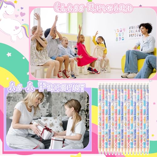 48 lápices de unicornio Spakon para niñas miniatura 6