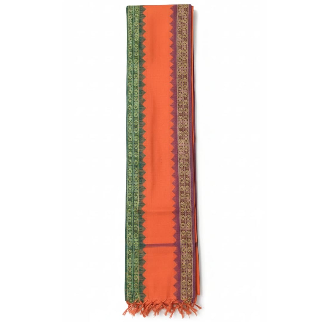 haldi mehendi shaadi Uparna/Upeni Khes/Angavastam Male in Cotton Material for Groom Wedding Rituals (2 mtr, Dupatta Shawl)-picture-12