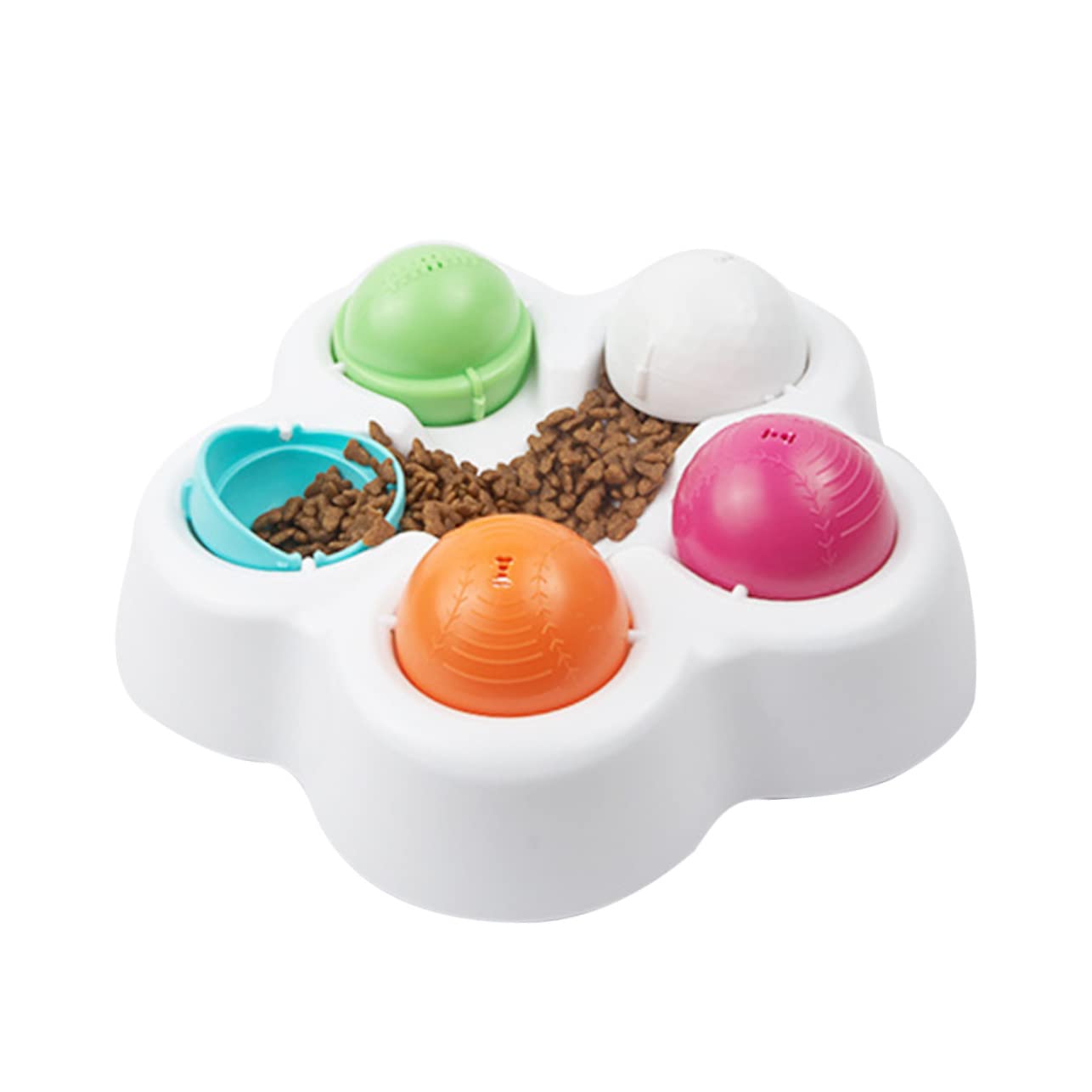 FRCOLOR Pet Rotating Food Bowl Interactive Educational Toy for Dogs and Puppies Rotating Design Multi-Color Snack Dispensing Puzzle for Fun and