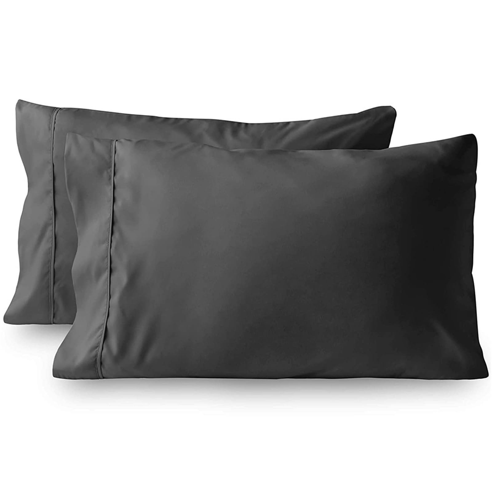 Jazuaiao 2Pack Brusheds Plain Pillowcases Wrinkles and Stain Resistant Soft Envelope Closure Bed Pillow Case Wrinkles Resistant Pillowcases