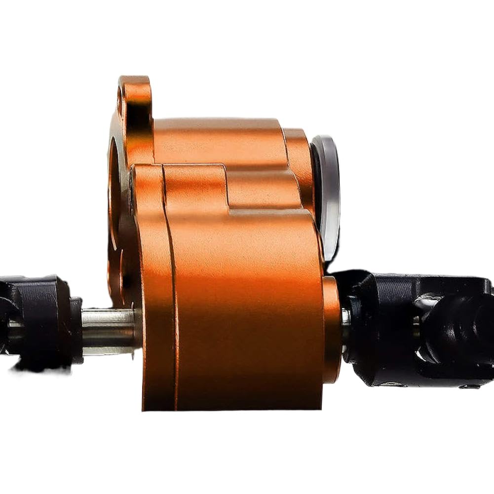 Caja de Cambios de transmisión de Aluminio para II III 1/10 Crawler, Centro de Gravedad bajo, Engranaje de chasis de Metal Ligero B, Compatible con(Orange)