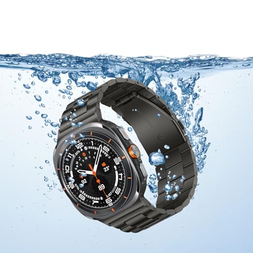 Image of Anlinser No Gap Bands Compatible with Samsung Galaxy Watch Ultra 7 /6 /5 /4 /FE Band 44mm 40mm /Watch 6 Classic Band 47mm 43mm /Watch 5 Pro 45mm /Watch 4 Classic, 20mm 22mm Metal Strap for Women Men